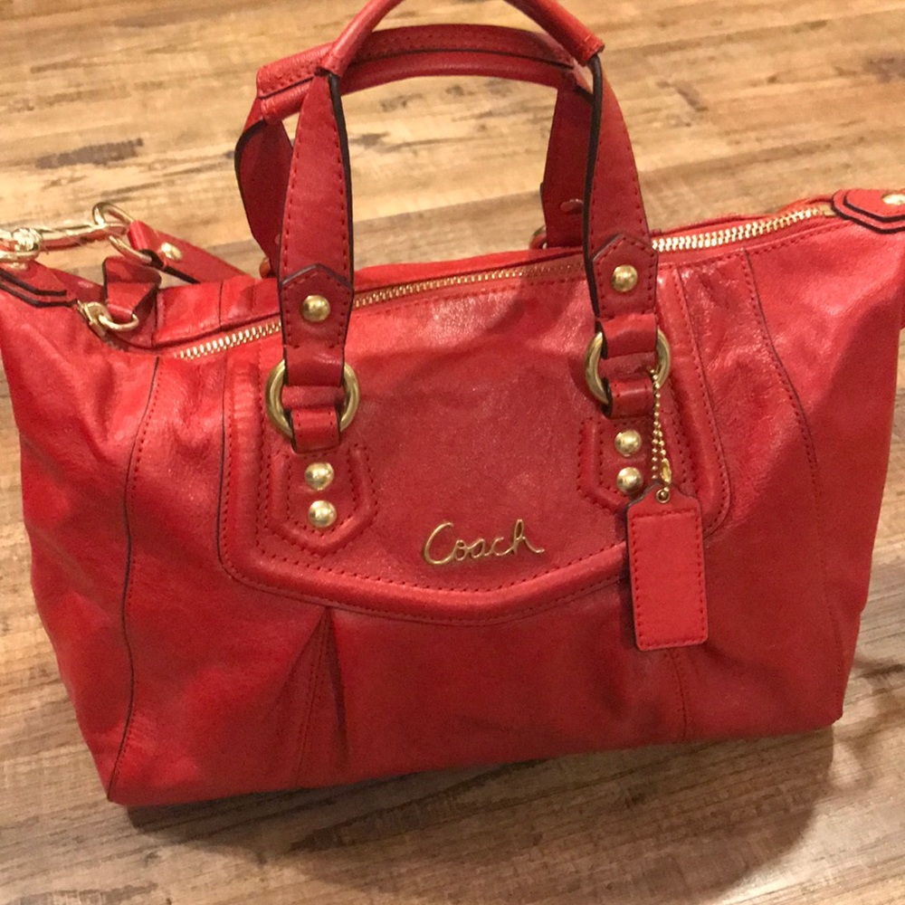 Vintage Coach Red Handbag